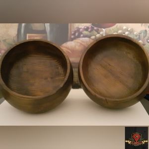 (2) Woodcrest Taiwan Wooden Bowls